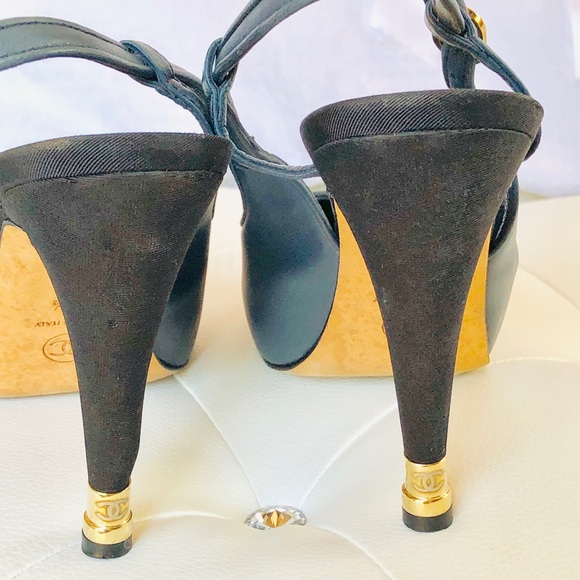 CHANEL Cap Toe Platform Slingback - Picture 7 of 8